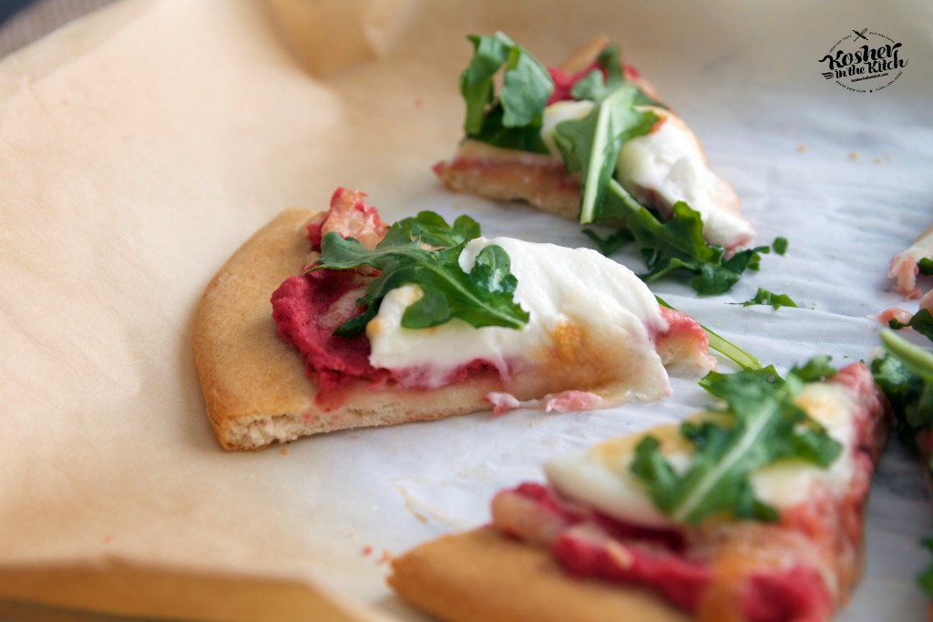 Beet Hummus Pizza