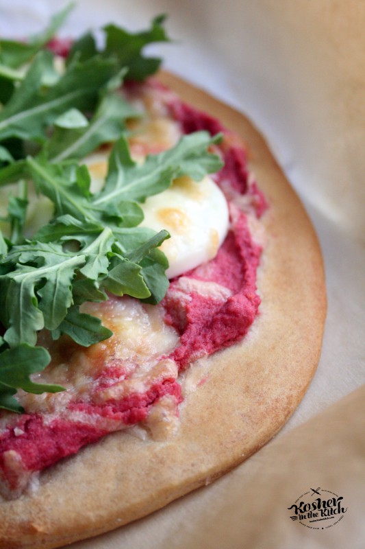 Beet Hummus Pizza