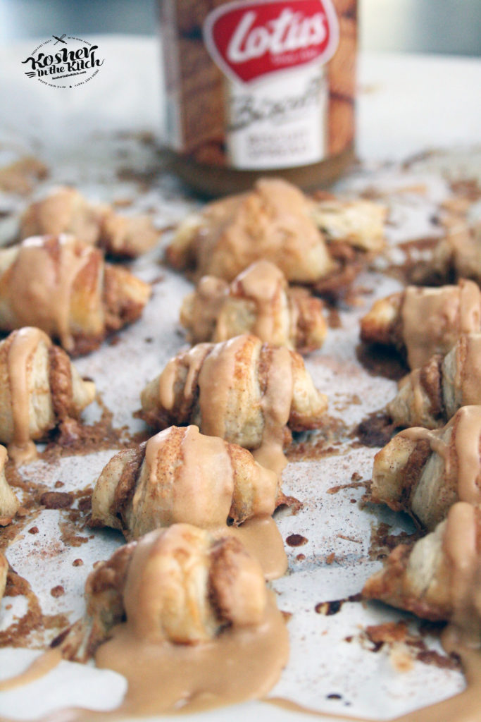Biscoff Rugelach with Cookie Butter Icing
