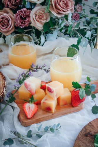 Mimosa Ice Cubes