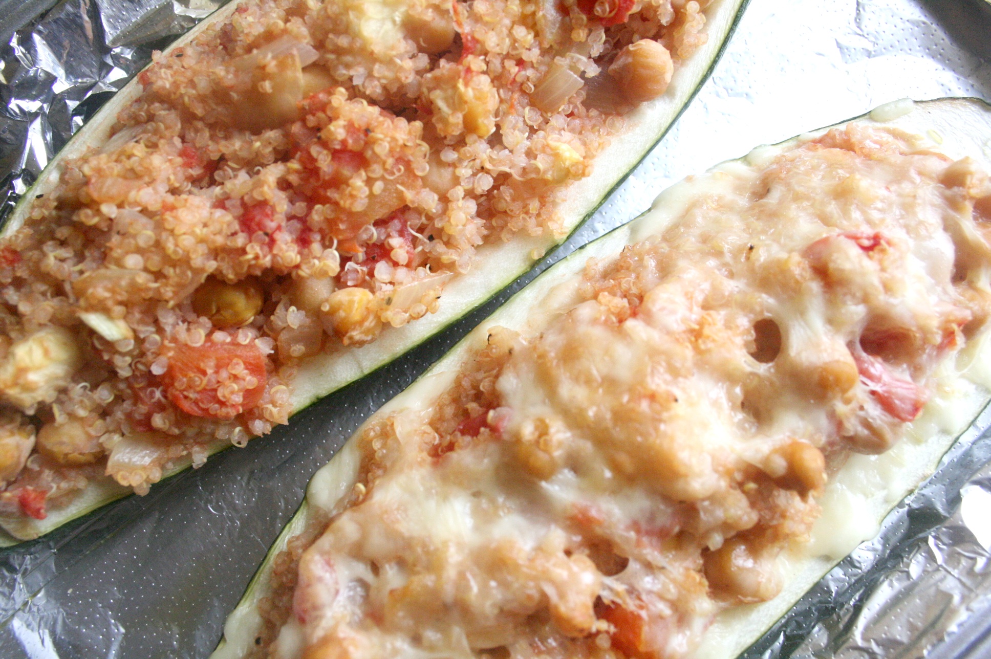 Zucchini Boats filled with Quinoa Medley - Kosher In The Kitch!
