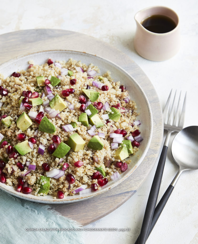 Quinoa Salad with Avocado and Pomegranate Seeds