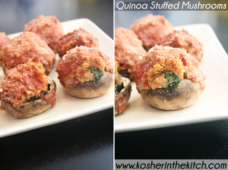 Quinoa Stuffed Mushrooms Kosher In The Kitch!