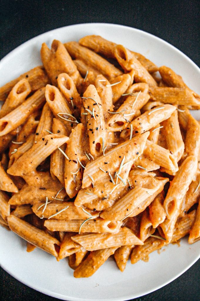 Creamy Dairy Free Pumpkin Penne Pasta 