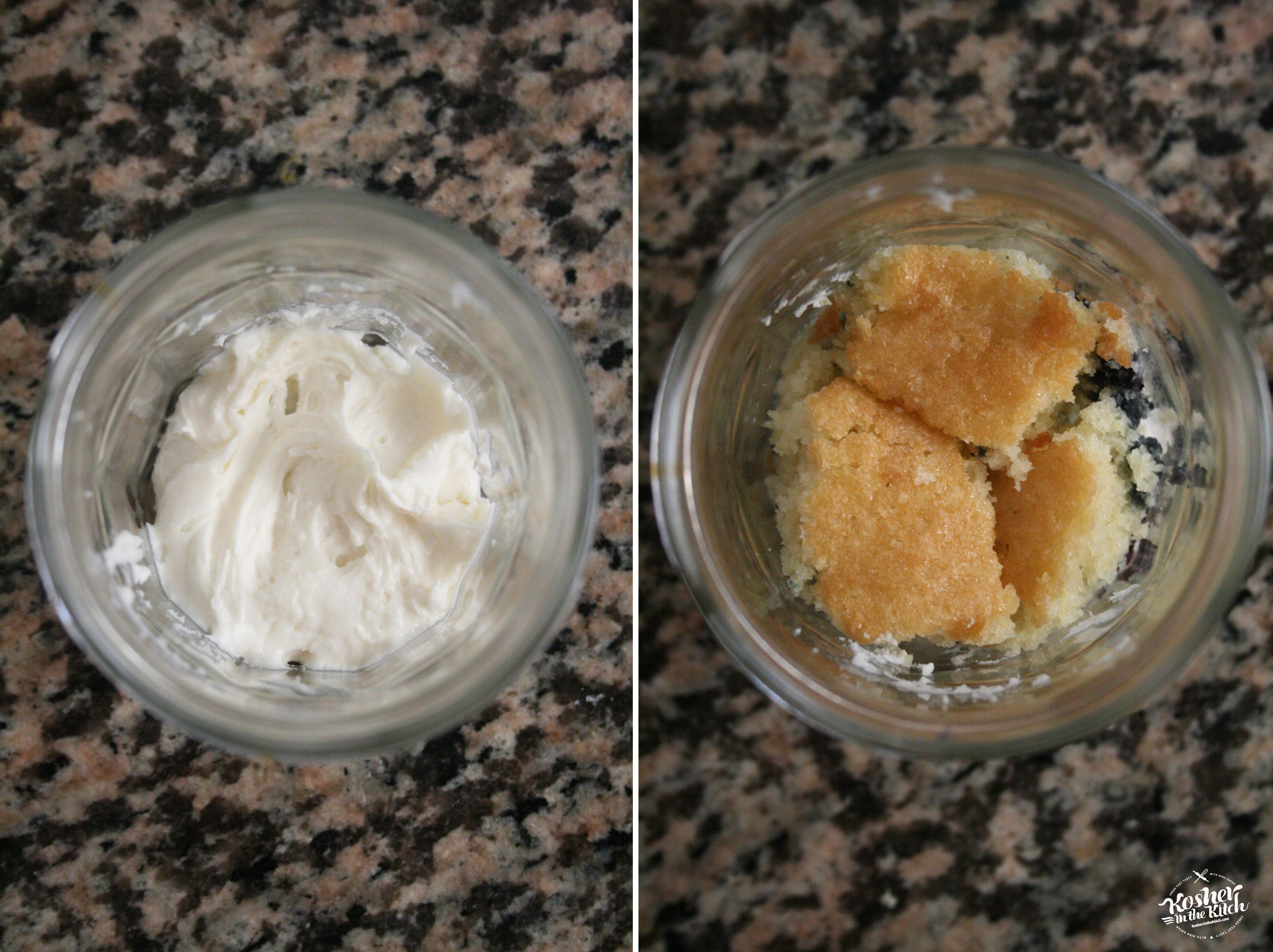 Lemon Blueberry Cake in a Jar