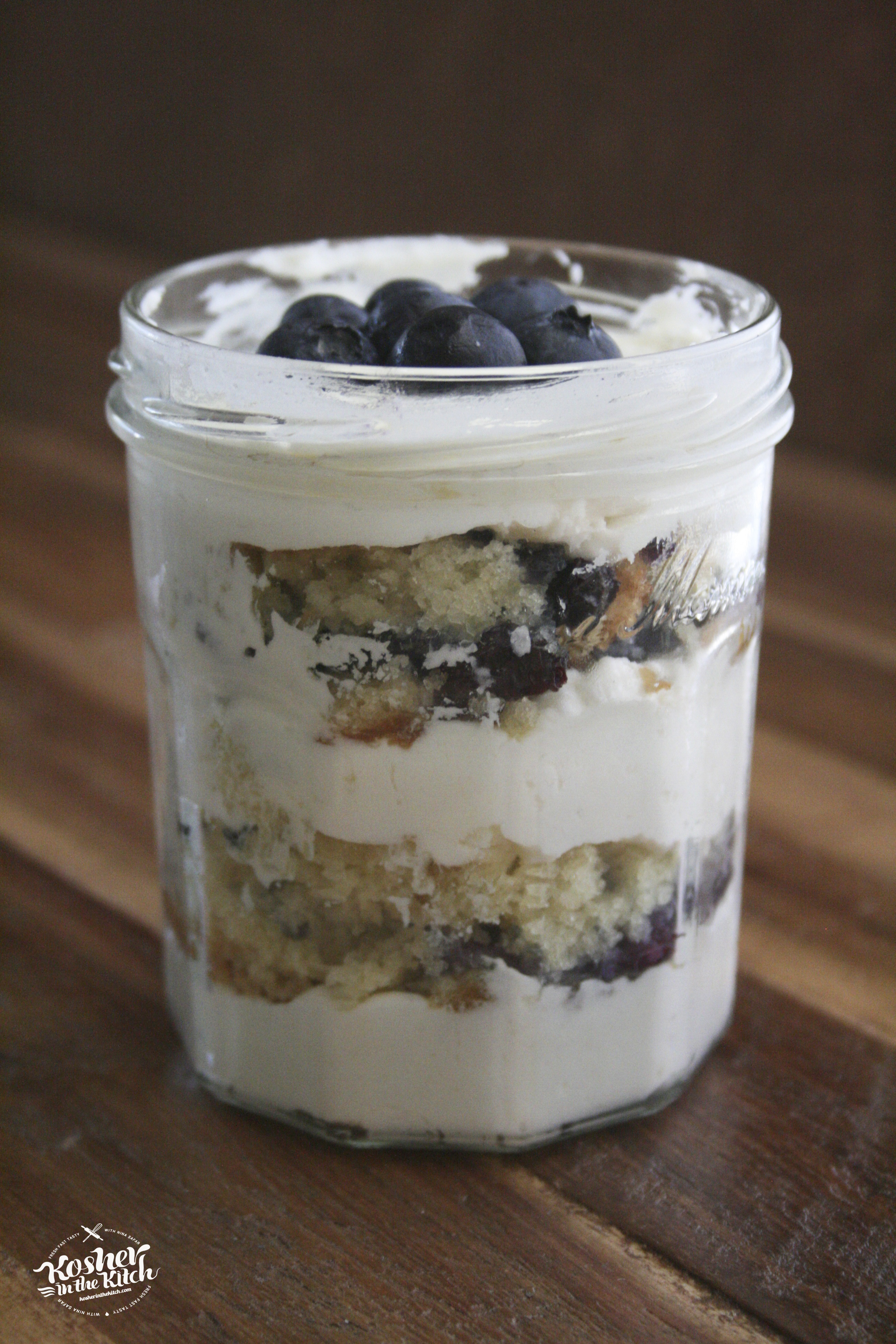 Lemon Blueberry Cake in a Jar