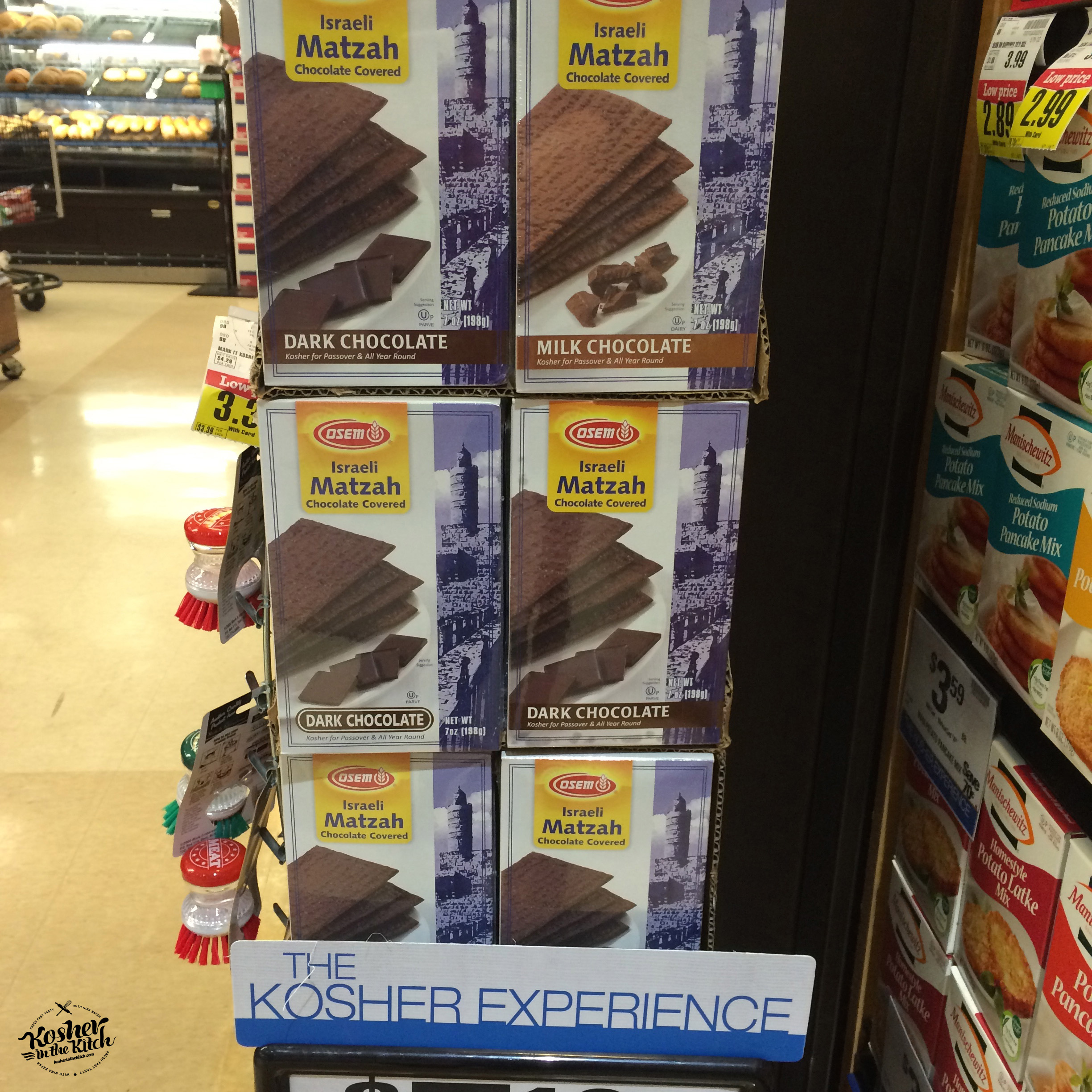 Chocolate covered matzah for Passover (my fav!)