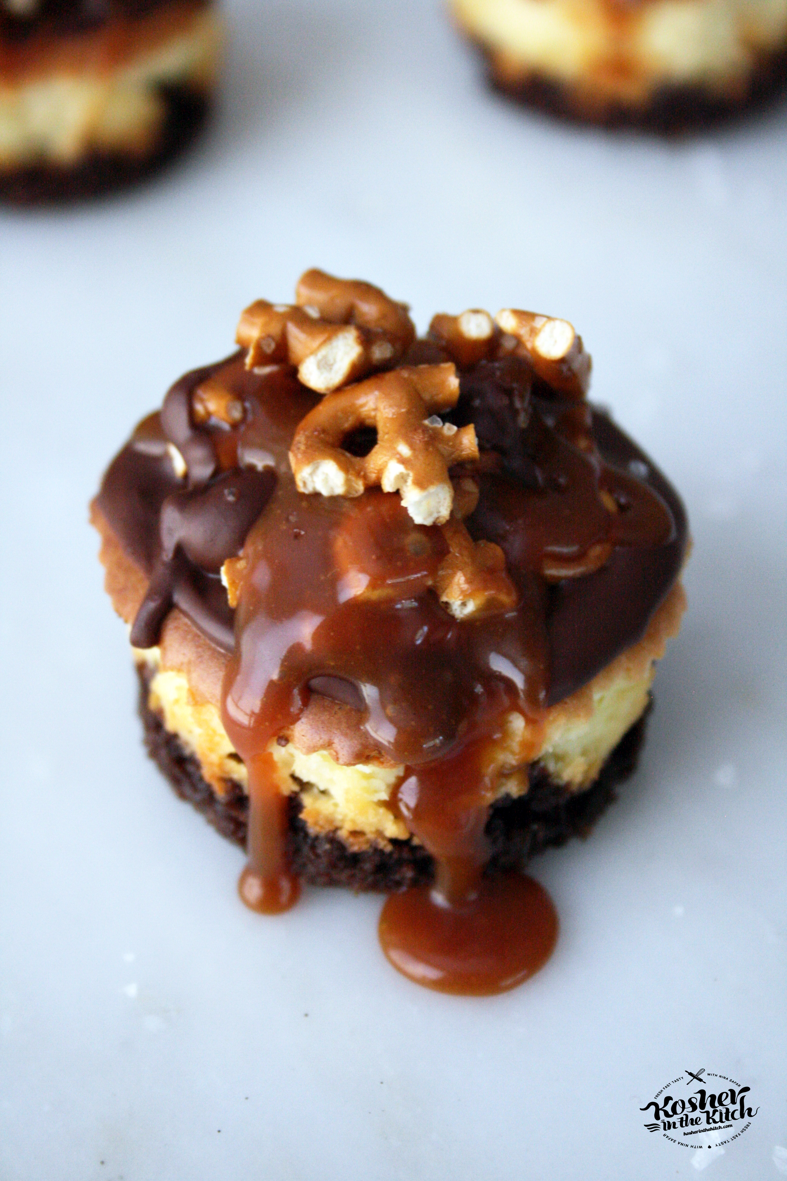 Chocolate Pretzel Caramel Cheesecake