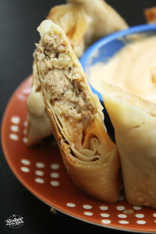 Spicy Tuna Melt Egg Rolls Kosher In The Kitch!