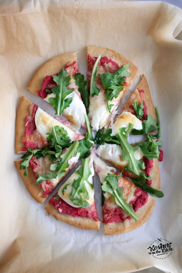 Beet Hummus Pizza