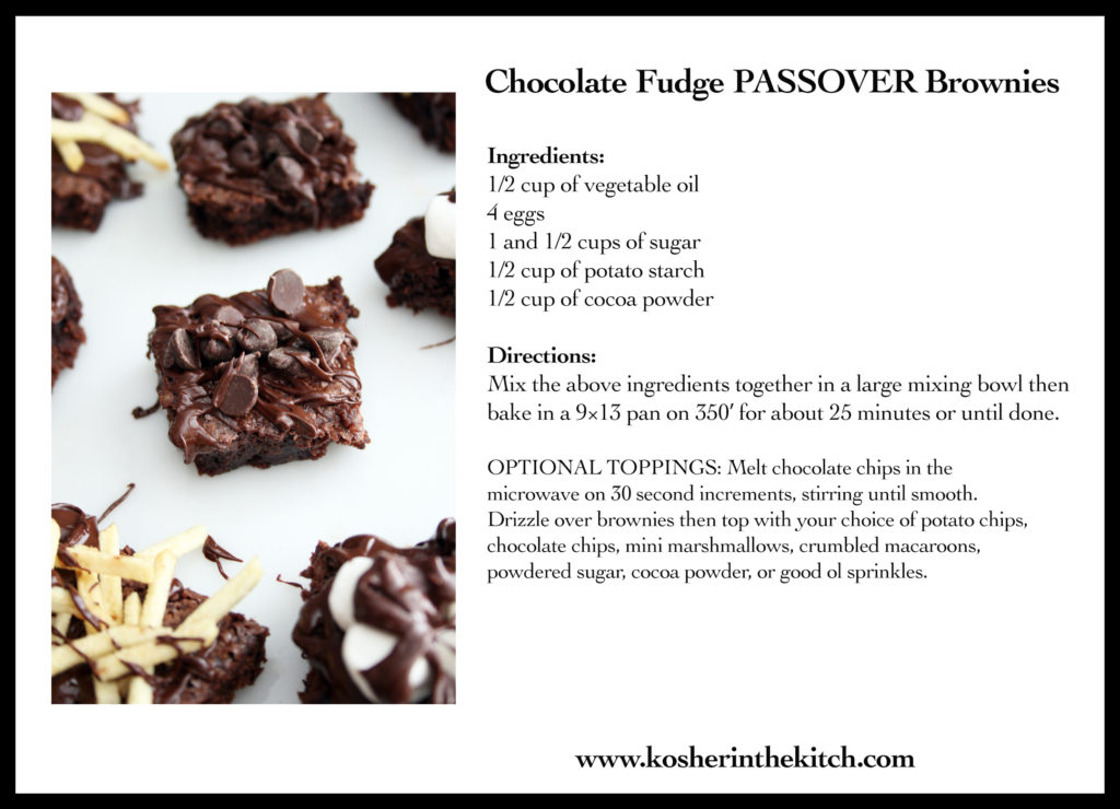 Passover Brownies Recipe Card