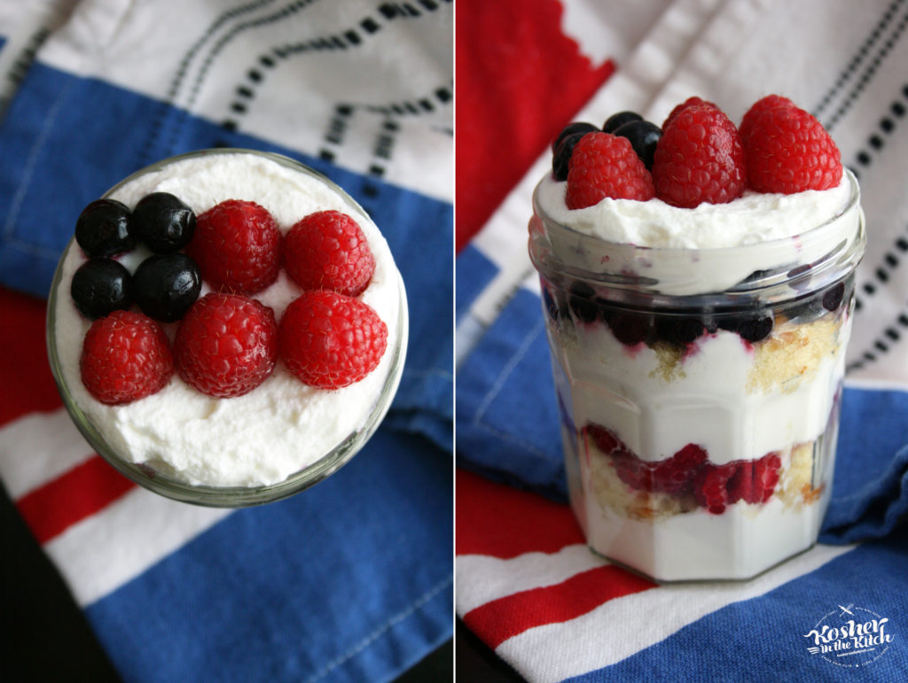 Red White & Blue Cake in a Jar