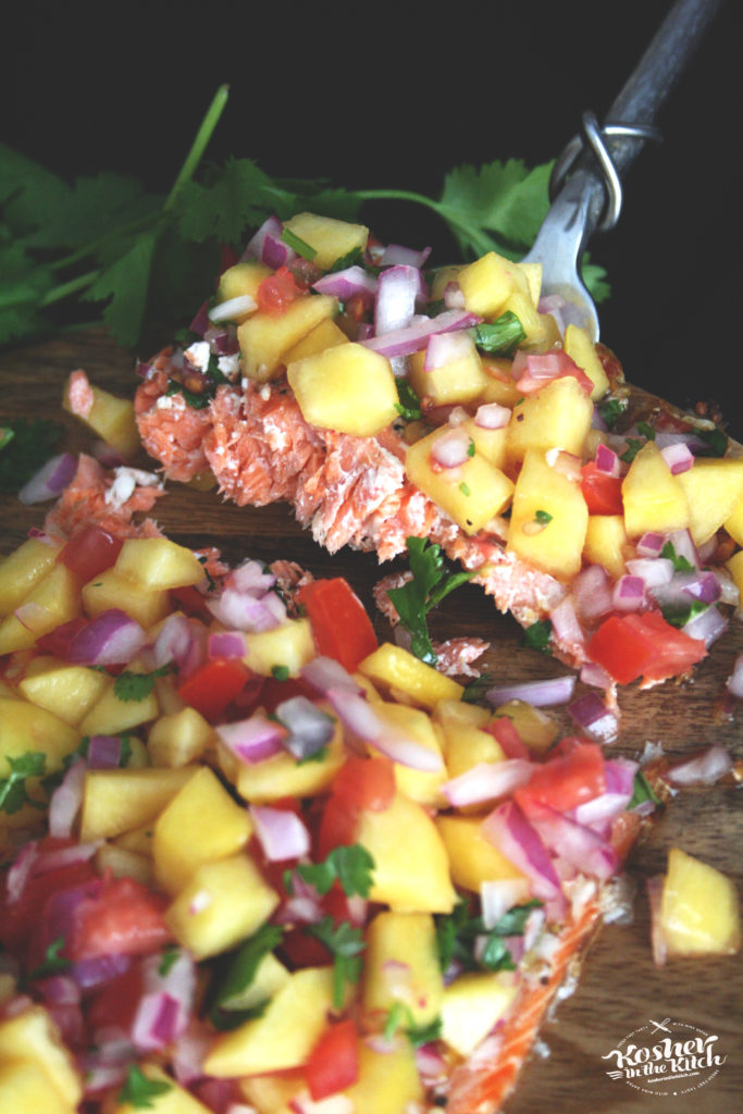 Spiced Salmon with Peach Salsa