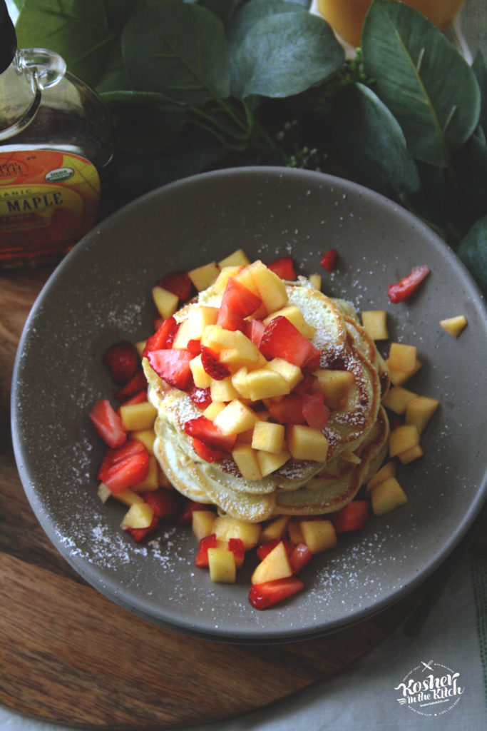 Strawberry Peach Pancakes