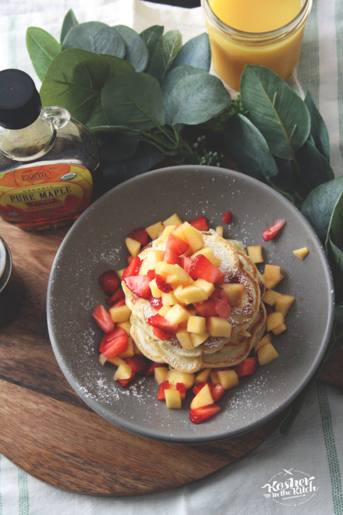 Strawberry Peach Pancakes