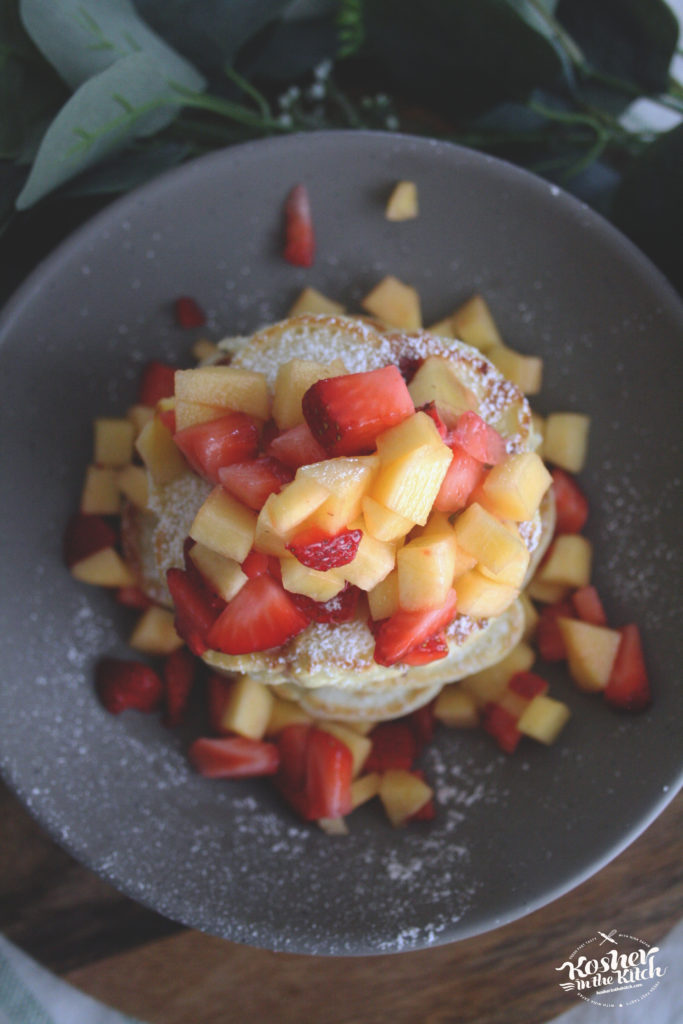 Strawberry Peach Pancakes