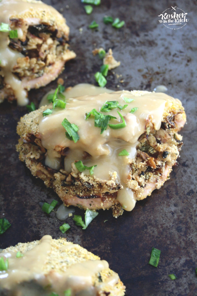 Thanksgiving Chicken stuffed with Stuffing and Gravy