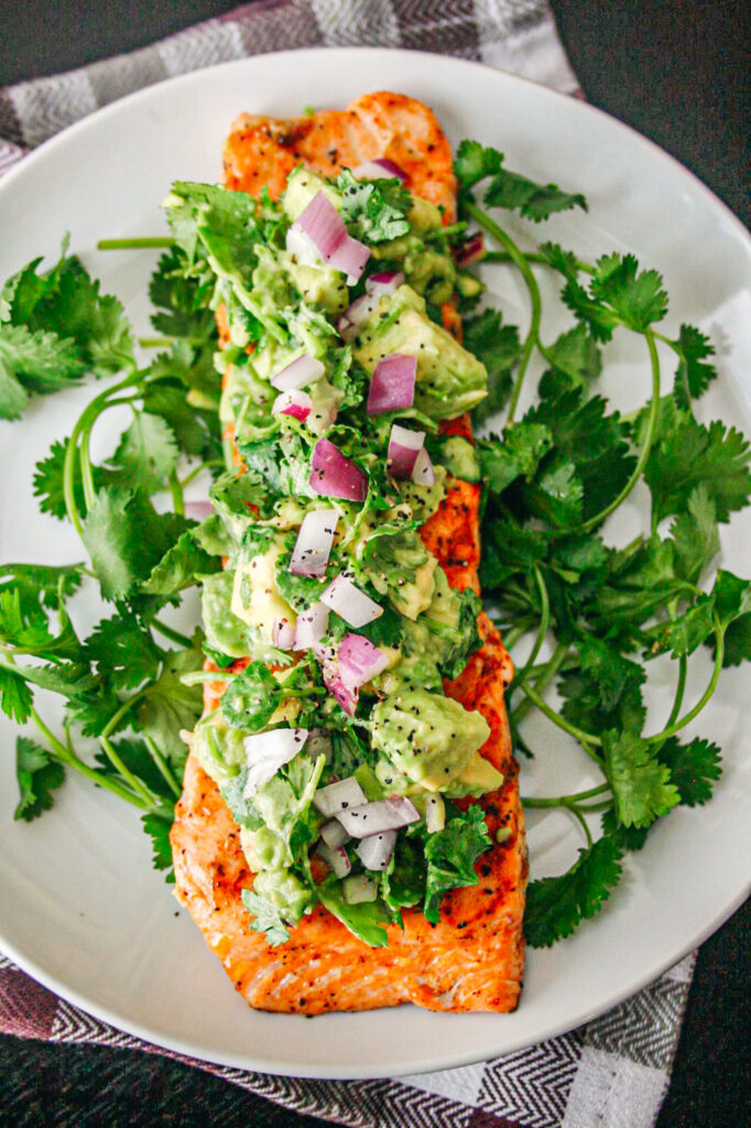 Spiced Salmon with Avocado Salsa 