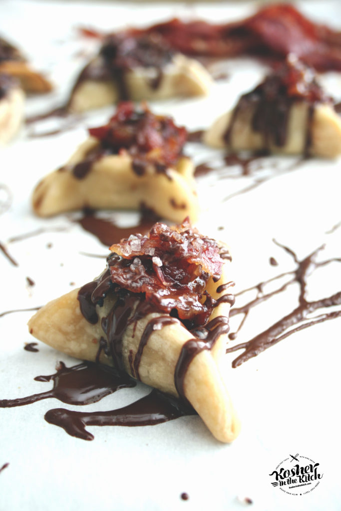 Chocolate Candied Beef Bacon Hamantaschen