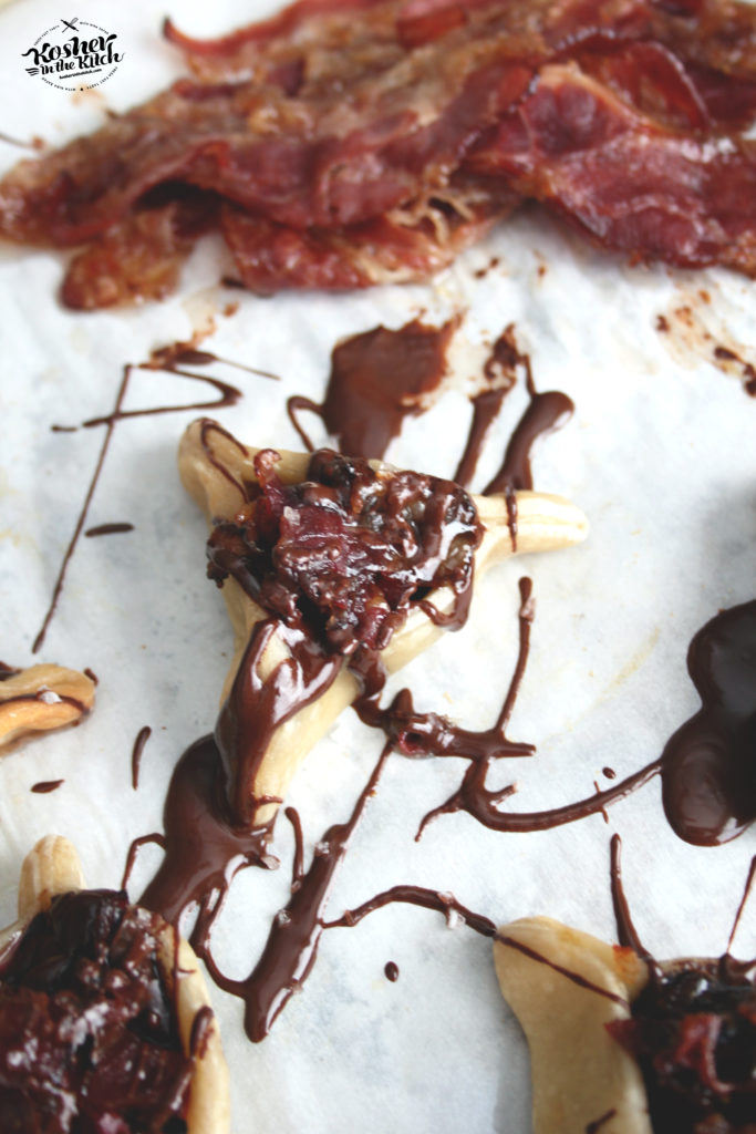 Chocolate Candied Beef Bacon Hamantaschen 