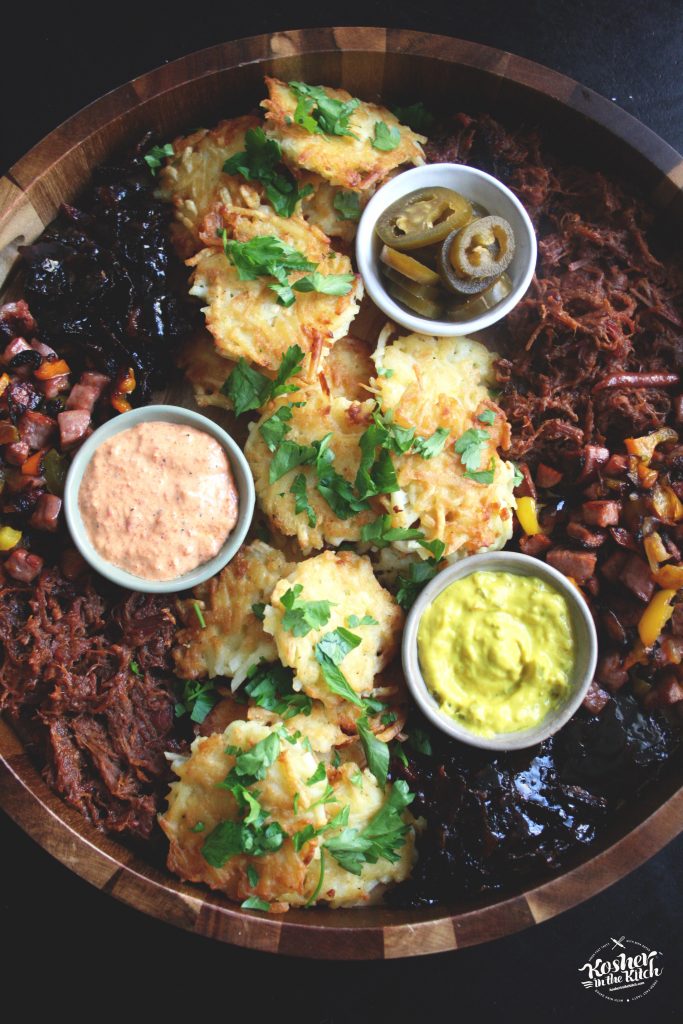 Latke Charcuterie Board for Chanukah 