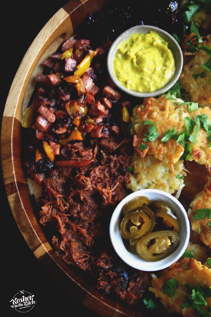 Latke Charcuterie Board for Chanukah 