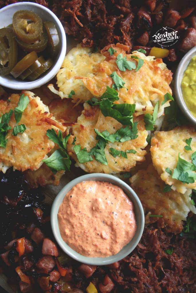 Latke Charcuterie Board for Chanukah 