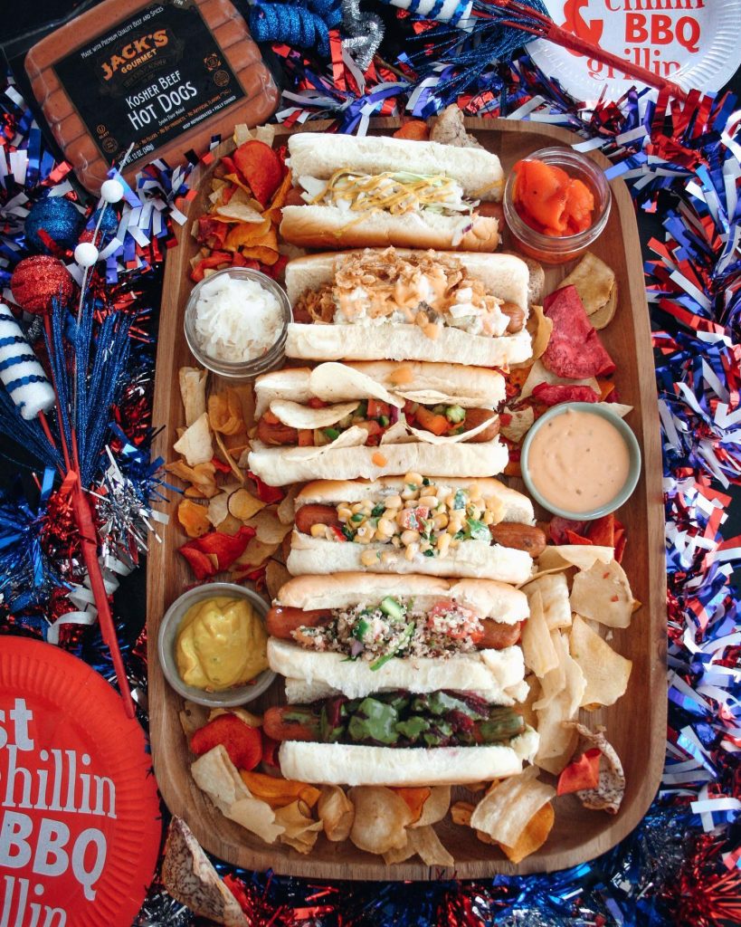 Hot Dog Toppings Board