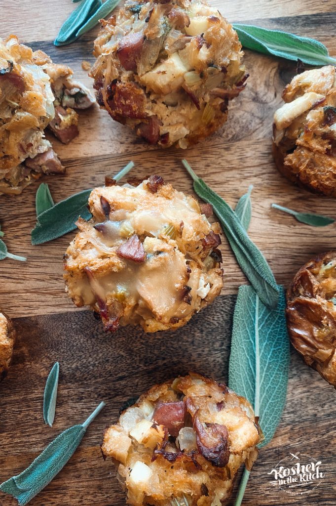 Sausage Challah Stuffing Muffins