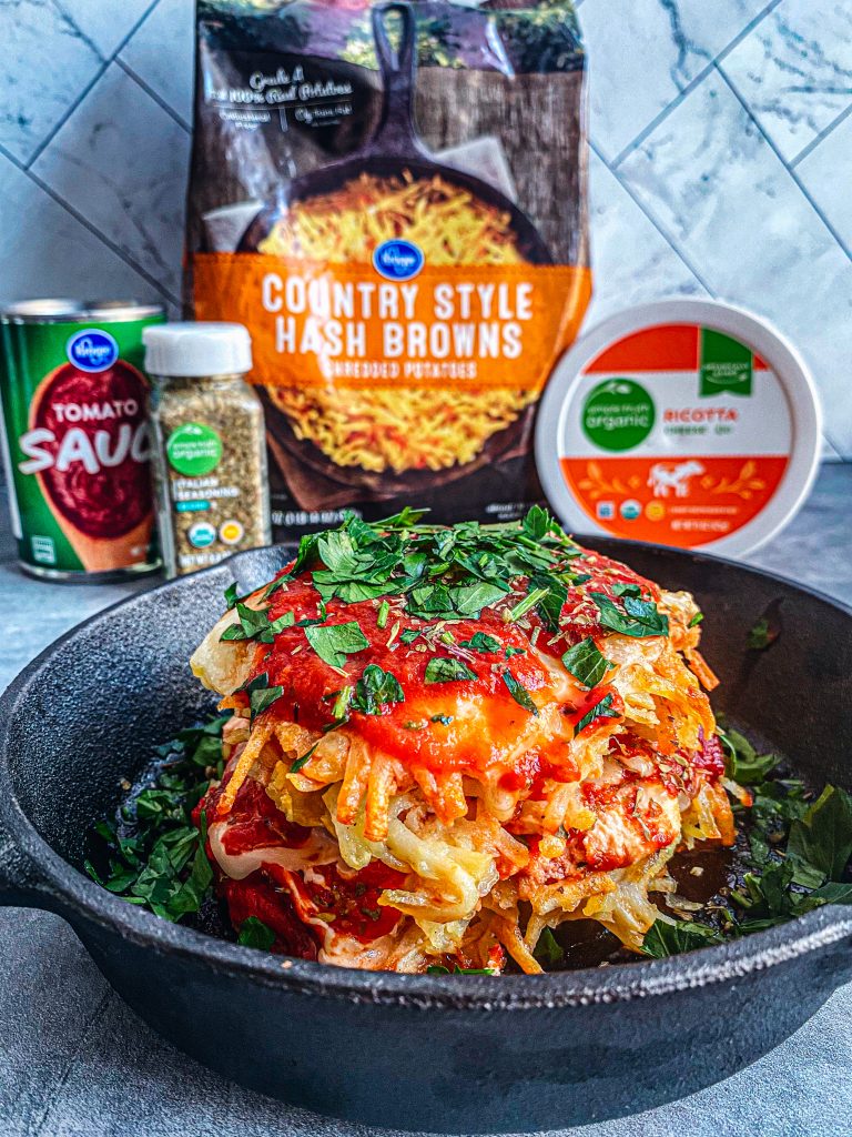Cast iron Skillet Latke Lasagna