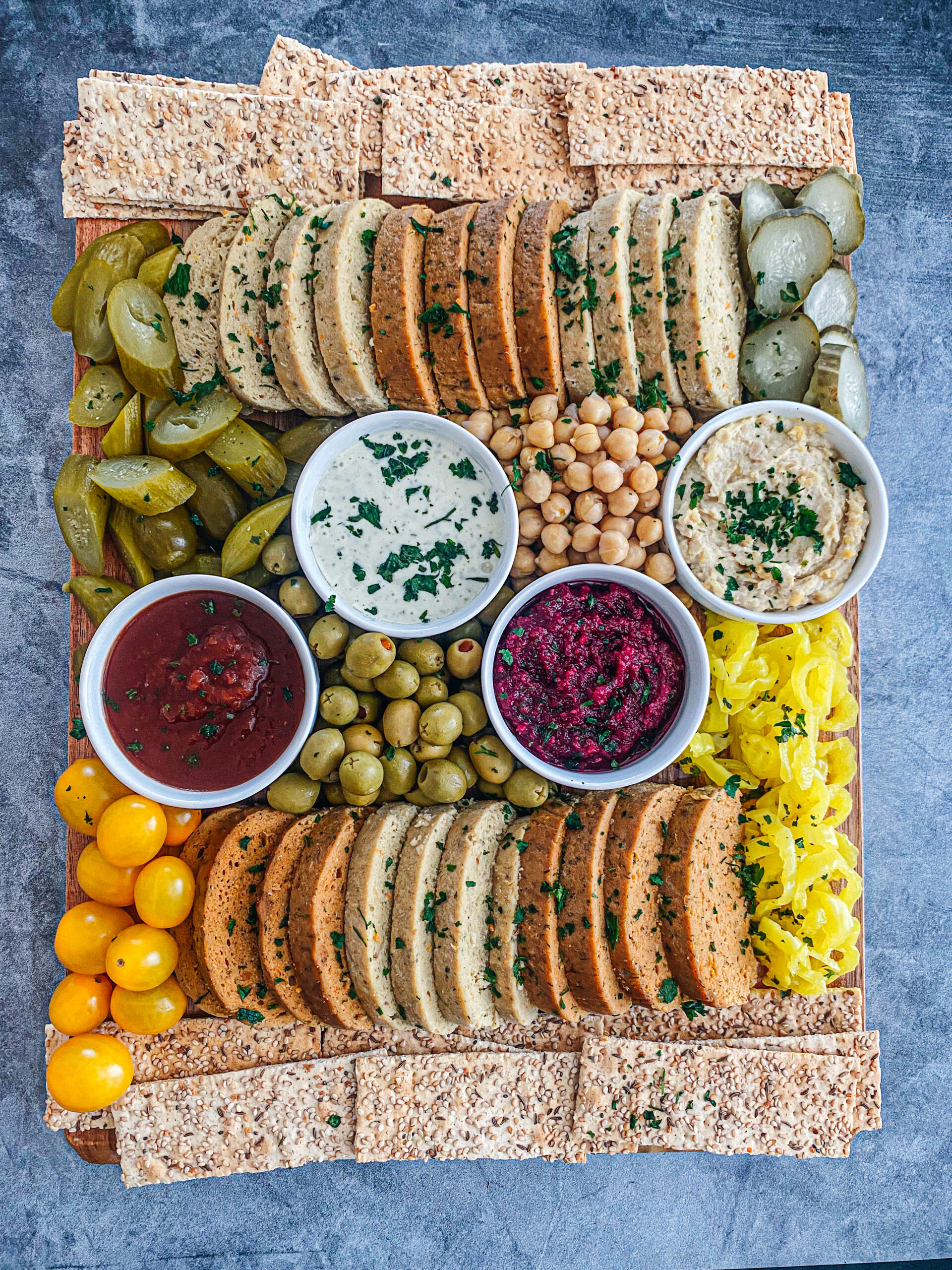 Gefilte Fish Board with Toppings for Shabbat Kosher In The Kitch!