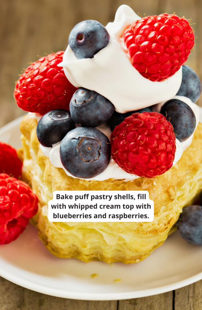 4th of July puff pastry cups