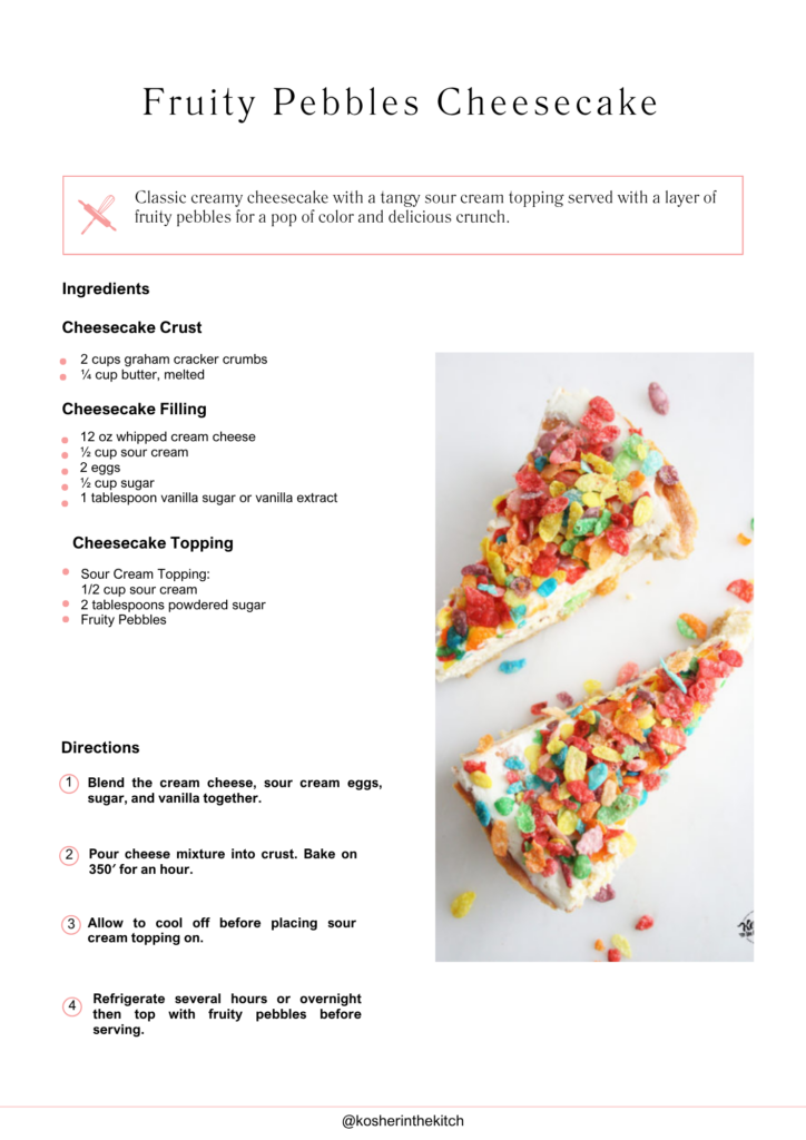 FREE Easy Shavuot Menu