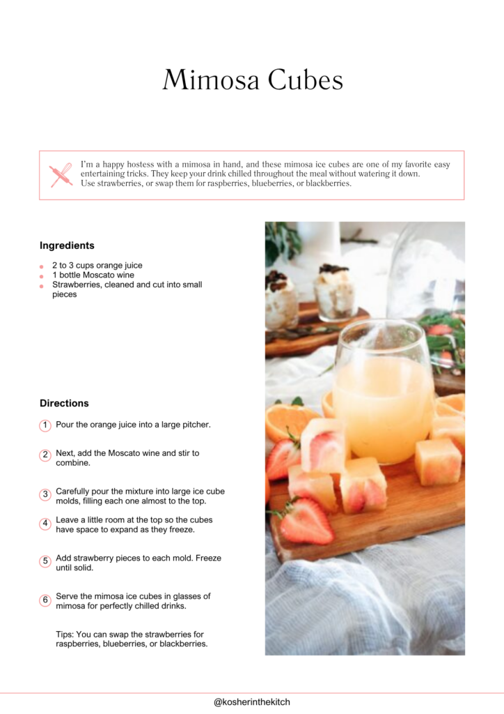 FREE Easy Shavuot Menu