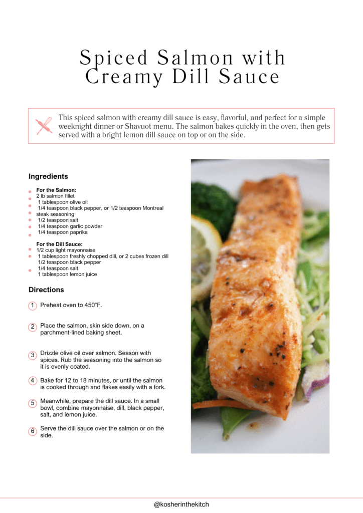 FREE Easy Shavuot Menu